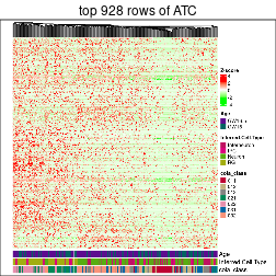 plot of chunk top-rows-heatmap